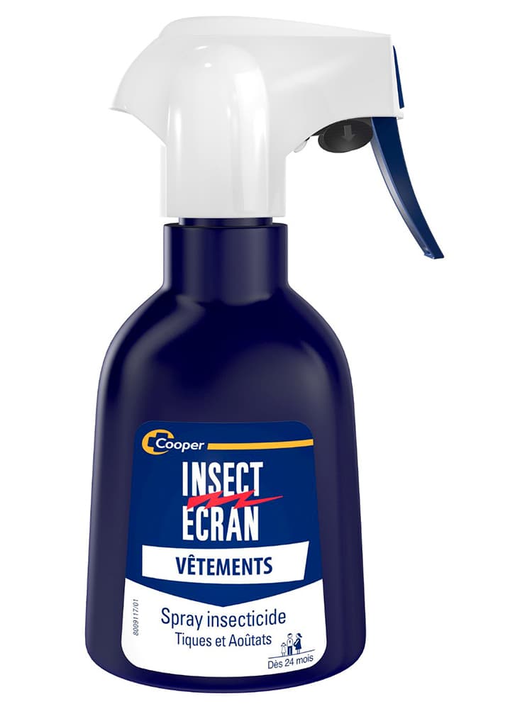 Insect Ecran Vêtements Spray Insecticide Tiques et Aoûtats Dès 2 ans 200 ml
