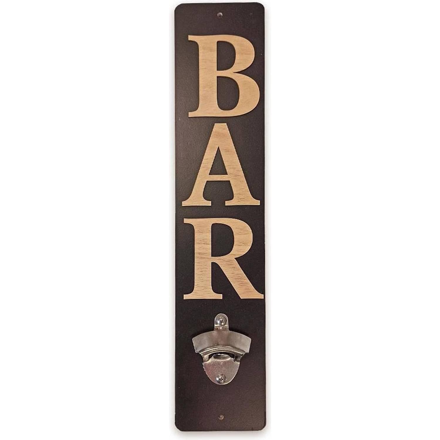 Grand Décapsuleur mural BAR en bois 51cm